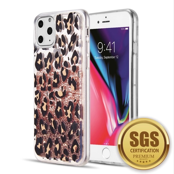 Leopard Glitter Case for iPhone 13 Pro Max - Picture 2 of 6
